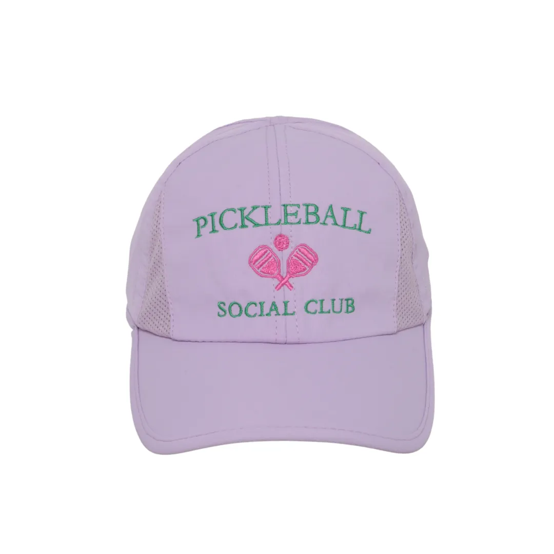 Pickleball Social Club with Pink Paddles Lightweight Ponyflo® Cap
