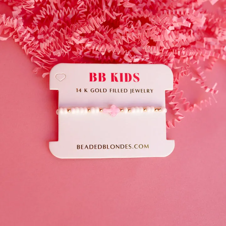 Pink Cross Sprinkle Bracelet