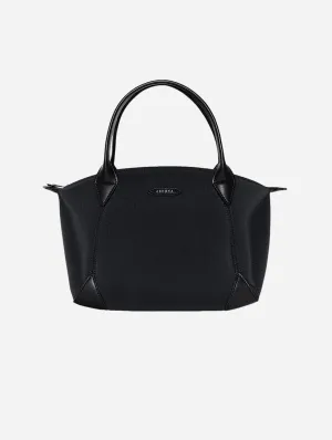 Pretty Apple Skin & Nylon Shoulder Bag | Black