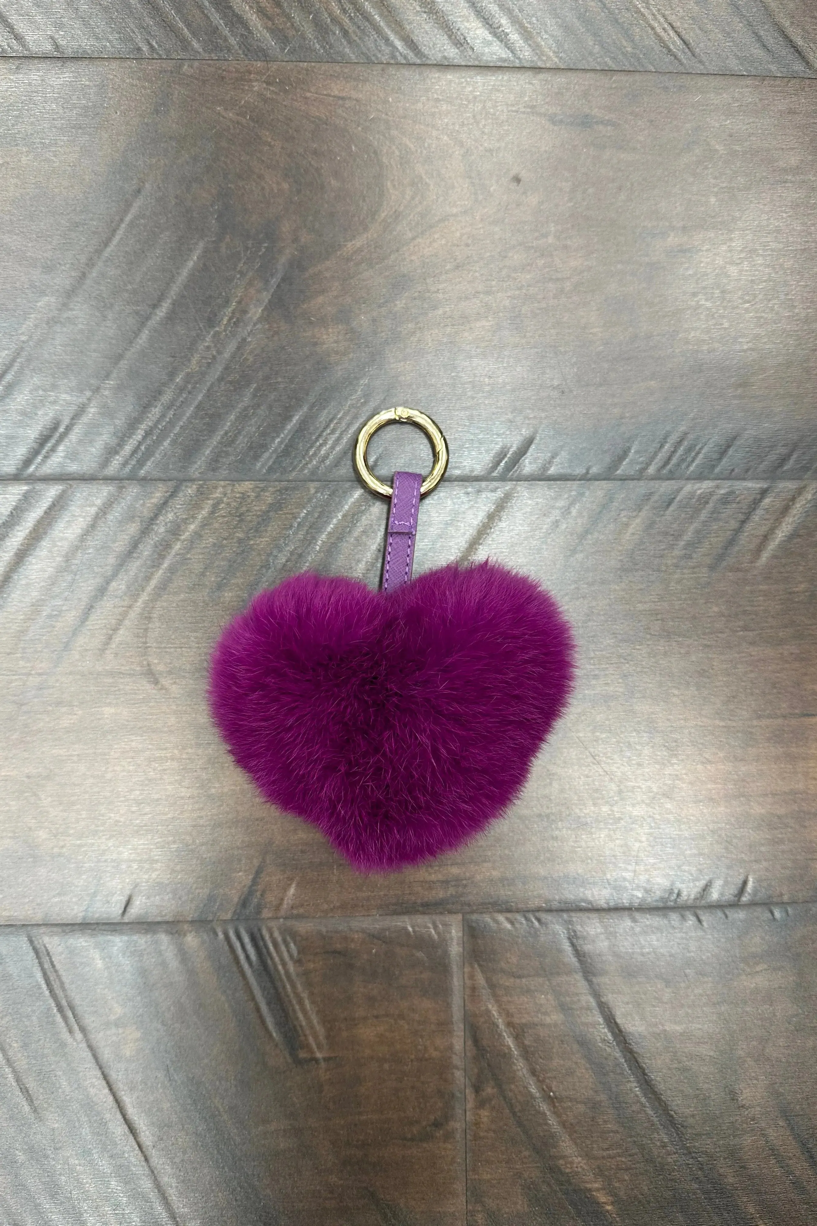 Purple Rexx Rabbit Heart Keychain
