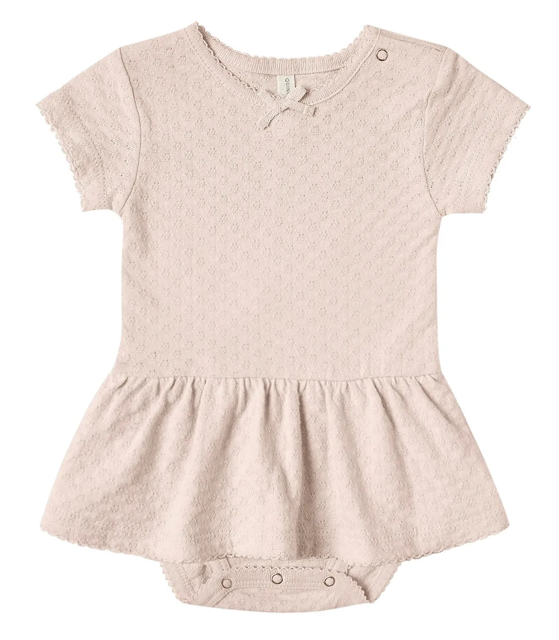 Quincy Mae Petal Pointelle Skirted Onesie