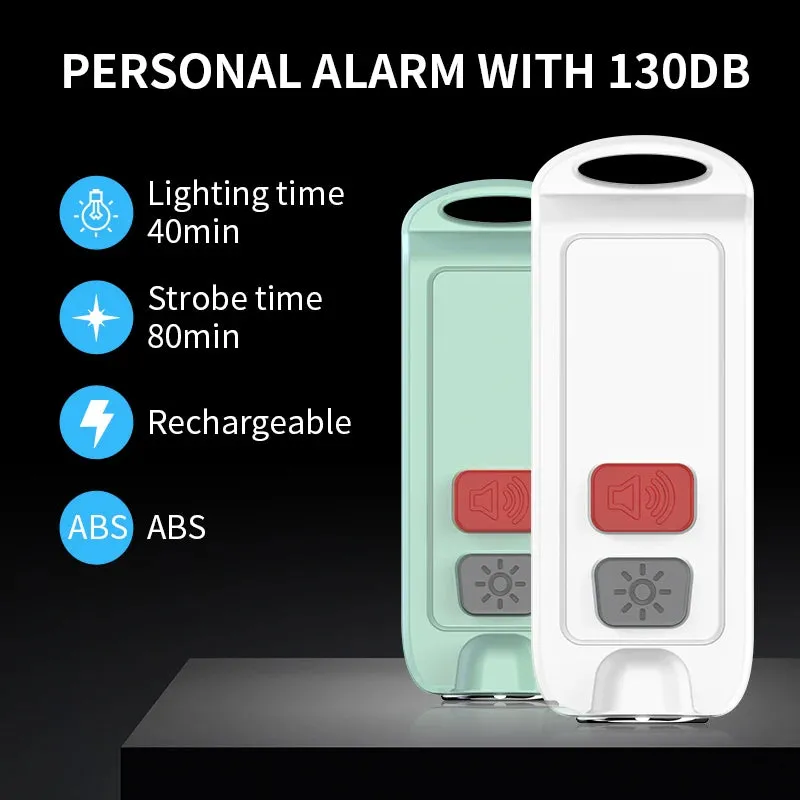 RECON GS2 130db Personal Safety Self Defense Alarm Rechargeable with LED Flashlight