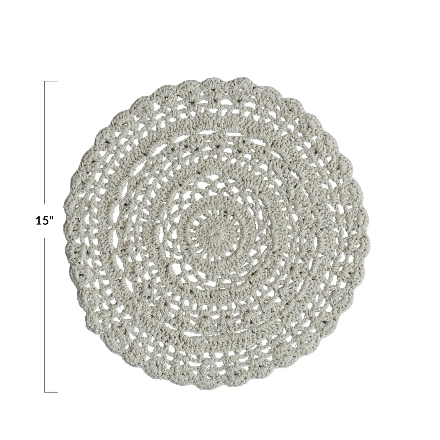 Recycled Cotton Crocheted Placemat