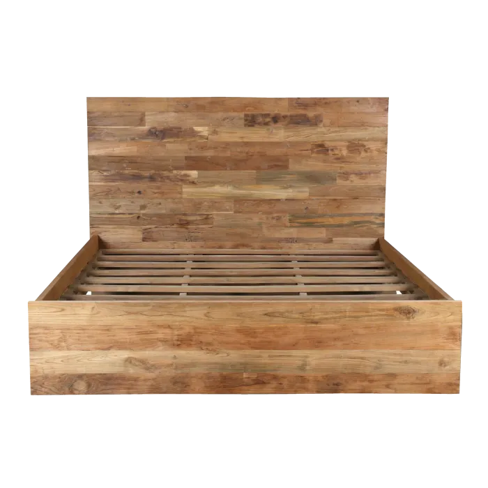 Recycled teak boards Bed