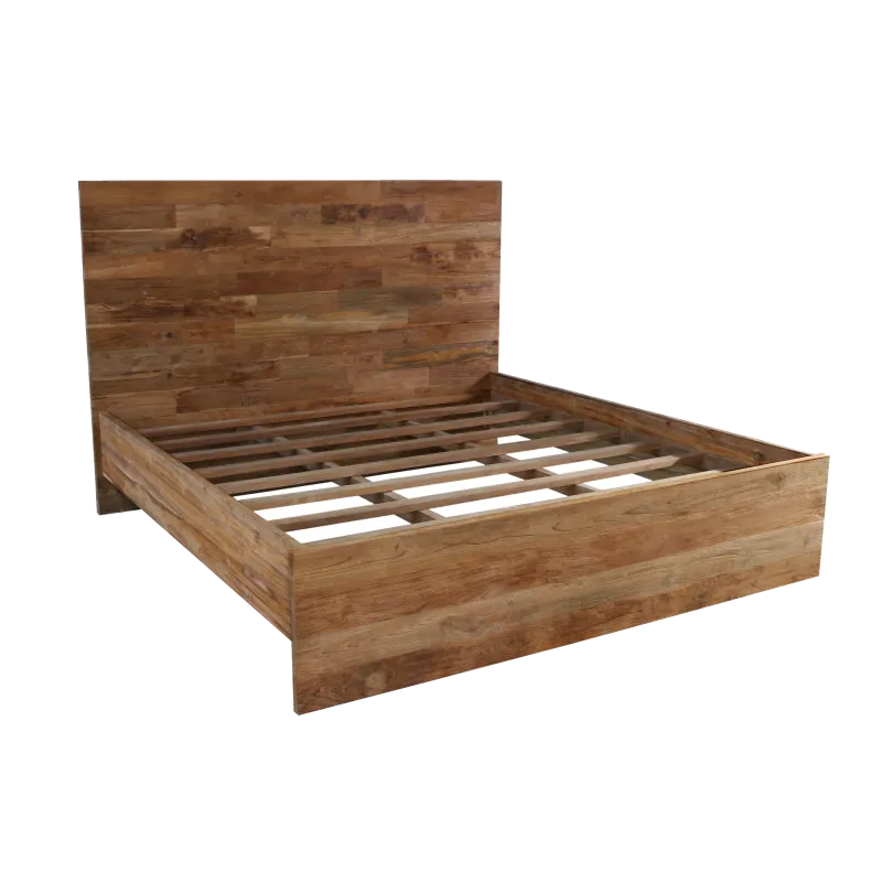 Recycled teak boards Bed
