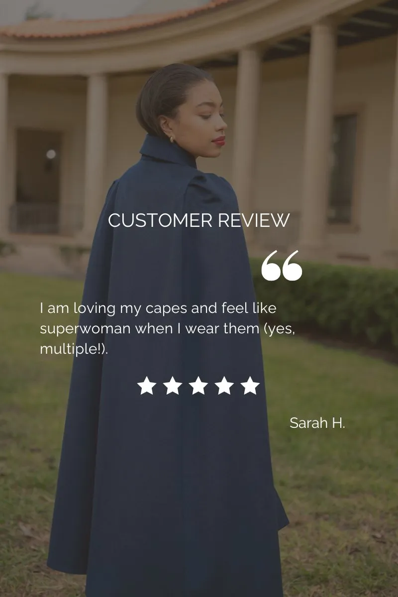 Royal Long Cape in Navy