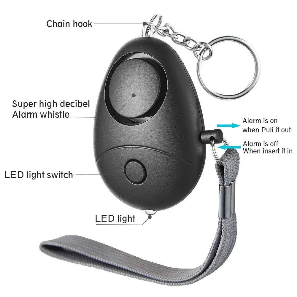 Safesound Personal Alarm Keychain,5 Pack 130DB Personal Security Alarm with LED Lights,Emergency Safety Alarm for Kids Student Women Teen Girls Night Workers Elderly