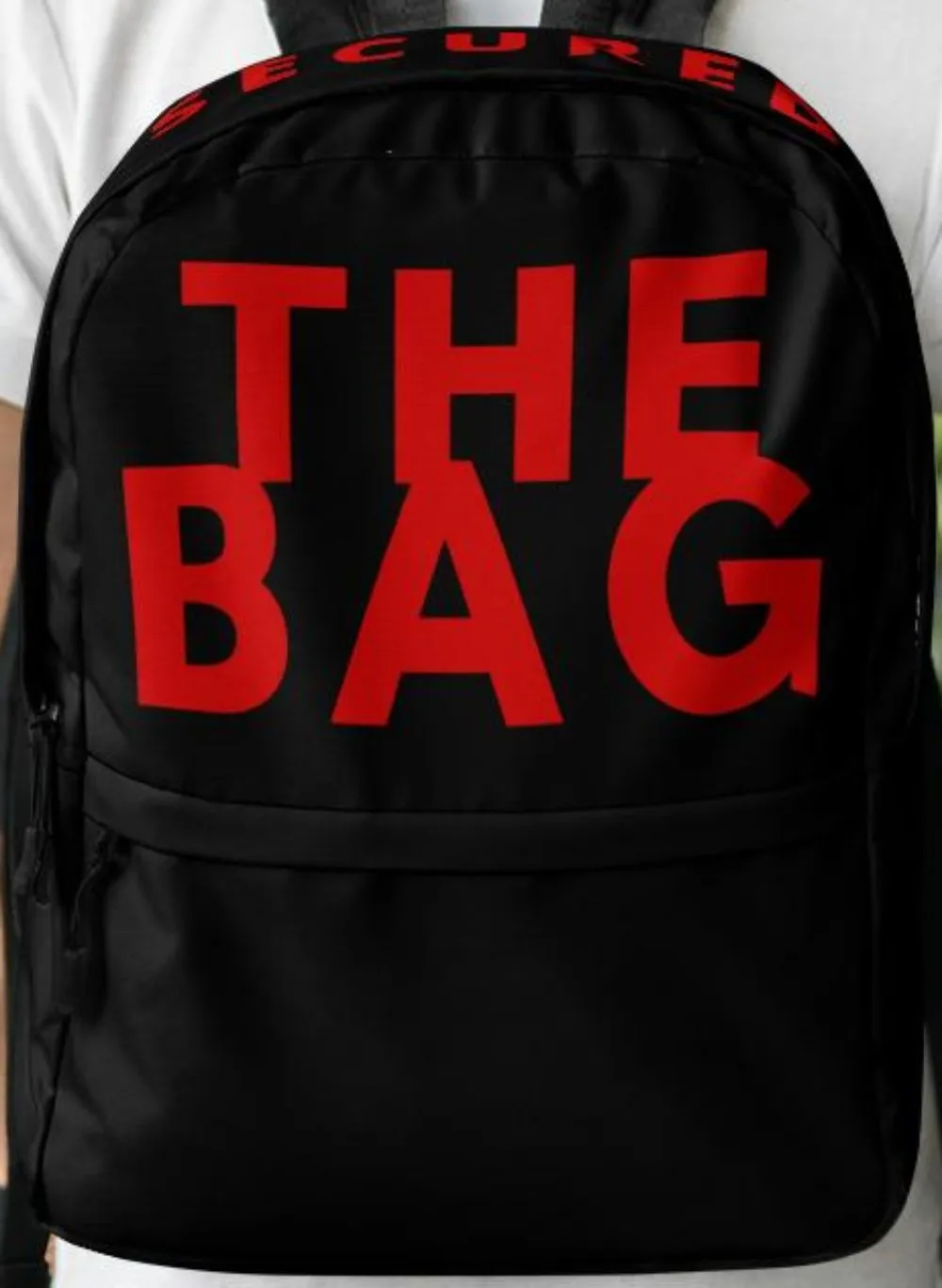 Secure The Bag Backpack (Black & Red)
