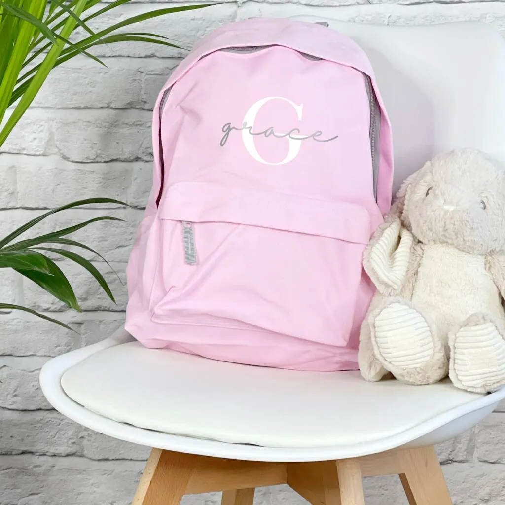 Silver Or Gold Personalised Kids Rucksack