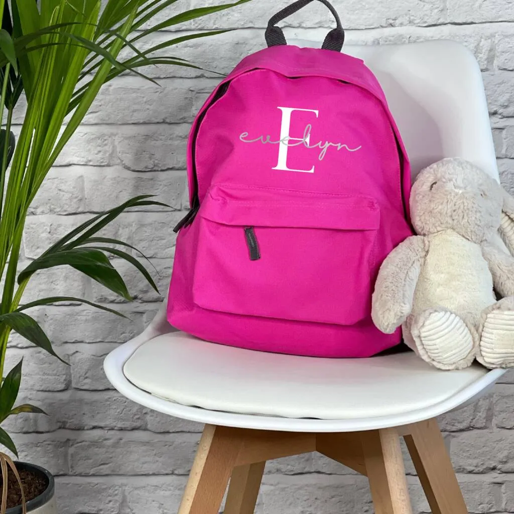 Silver Or Gold Personalised Kids Rucksack