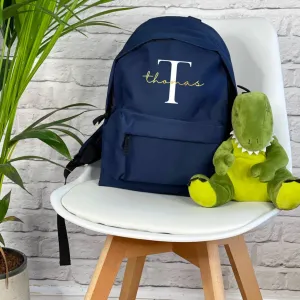 Silver Or Gold Personalised Kids Rucksack