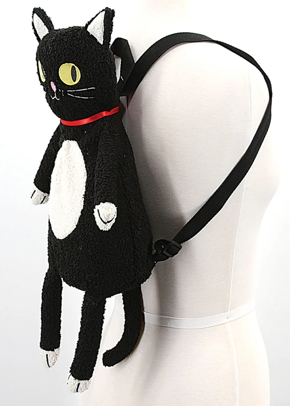 Succubus Bags Furry Black Cat Backpack Black