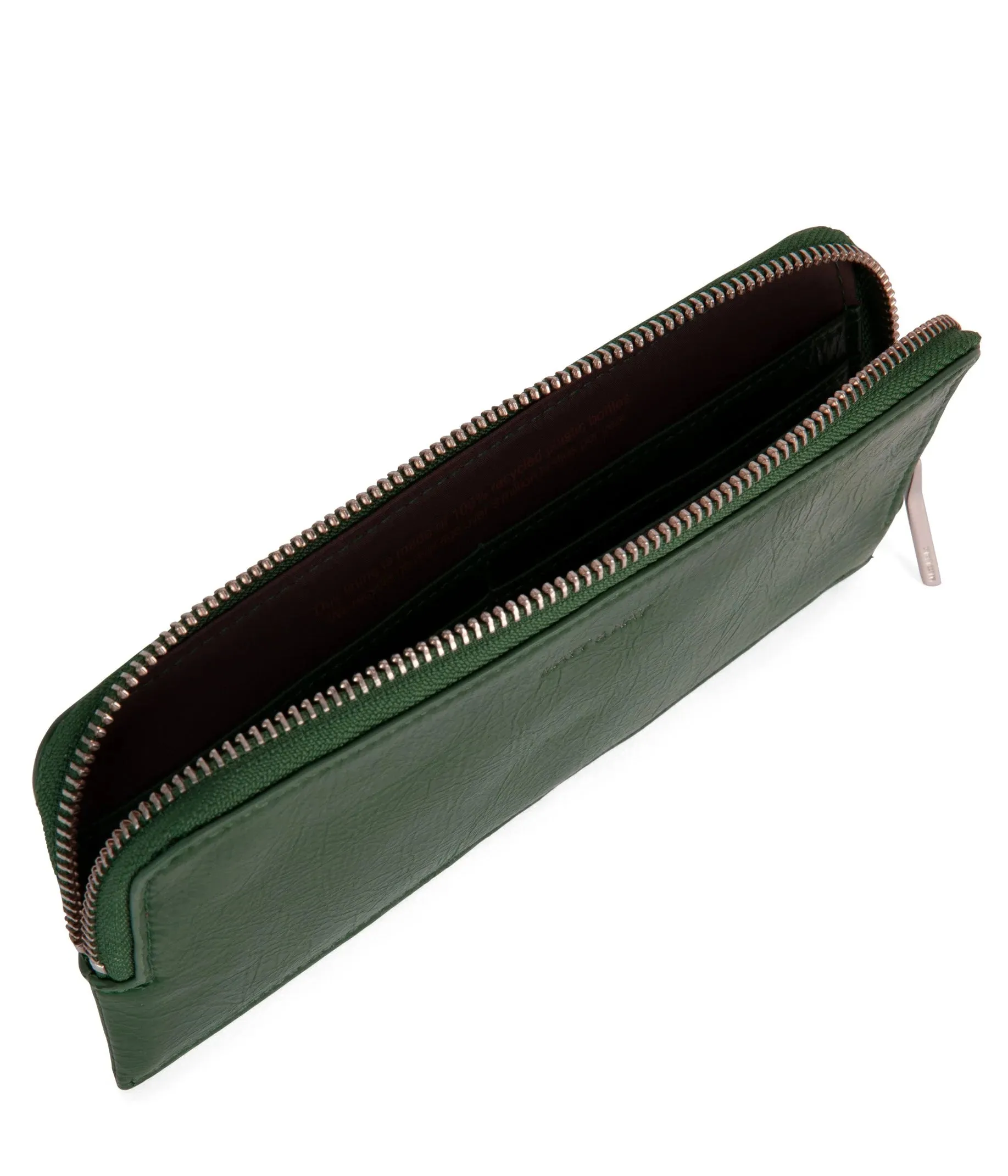 Sustainable Vegan Slim Zip Top Wallet