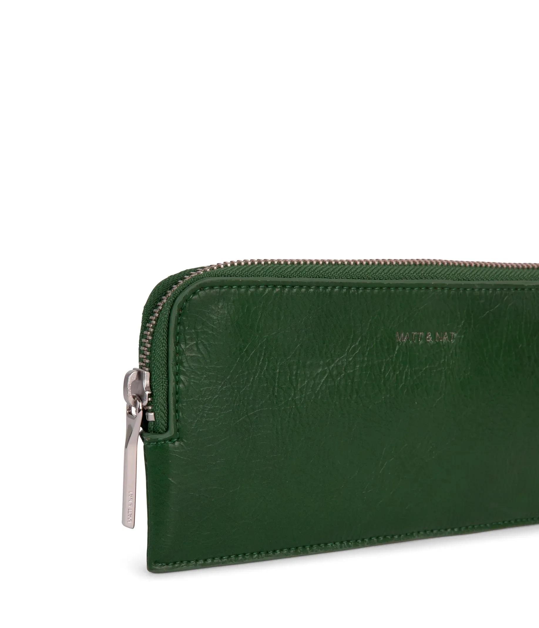 Sustainable Vegan Slim Zip Top Wallet