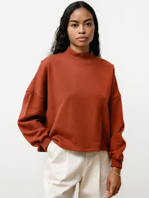 tomie crew - lightweight terry rust