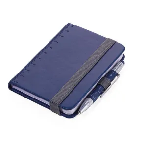 TROIKA Notepad DIN A7 with Multitasking Ballpoint Pen LILIPAD LILIPUT Blue