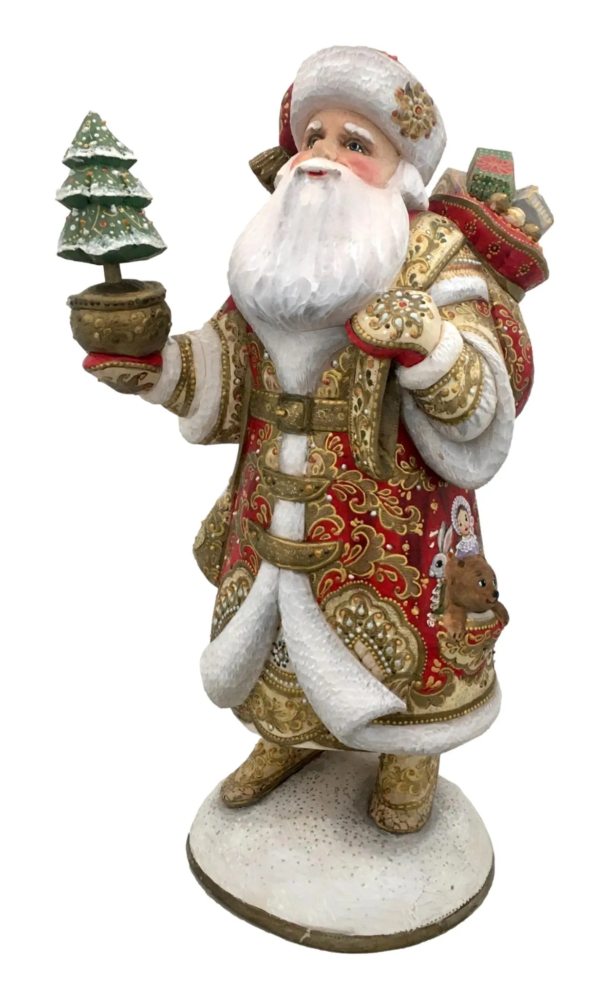 Unique Carved Santa Christmas Tree