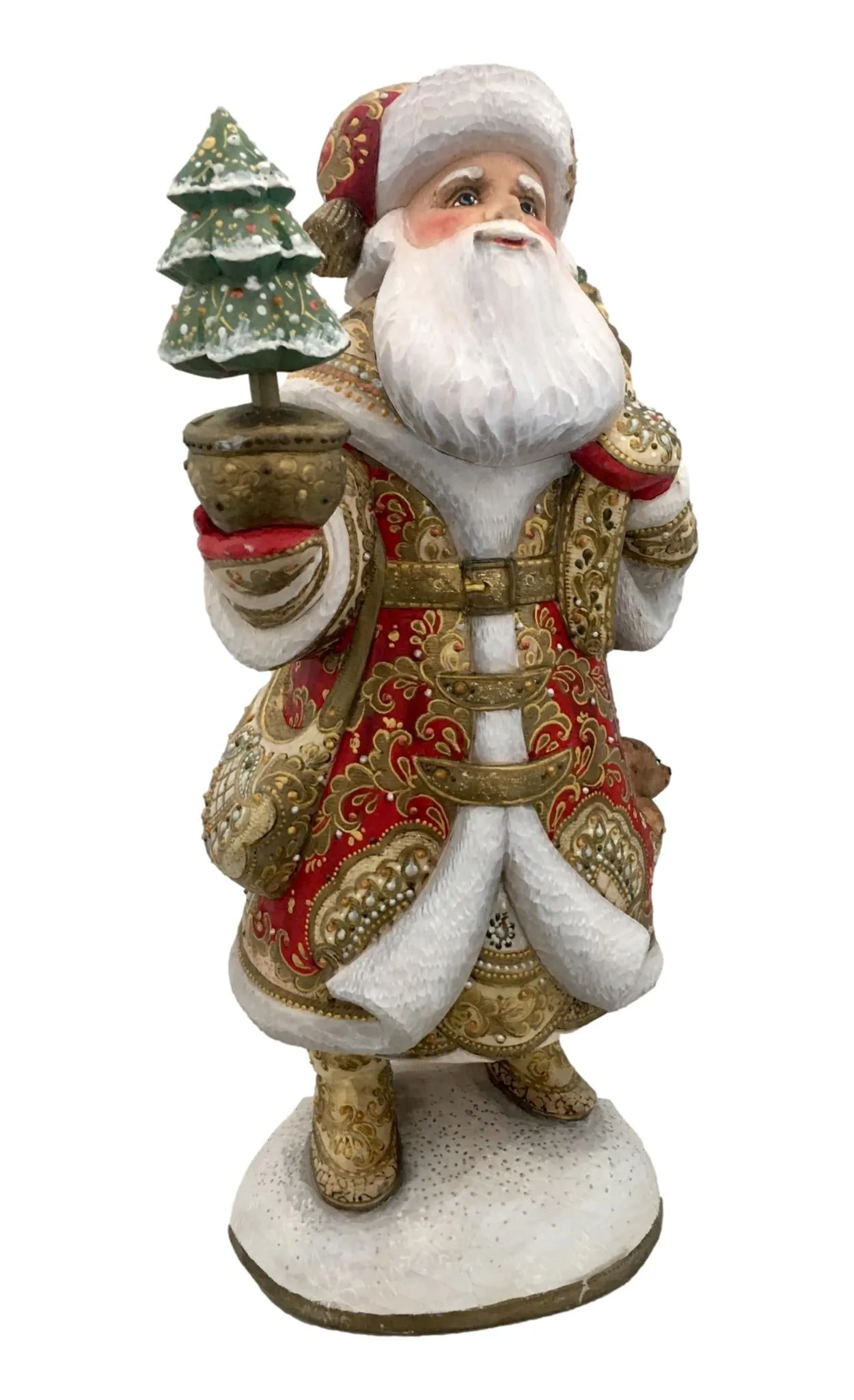 Unique Carved Santa Christmas Tree