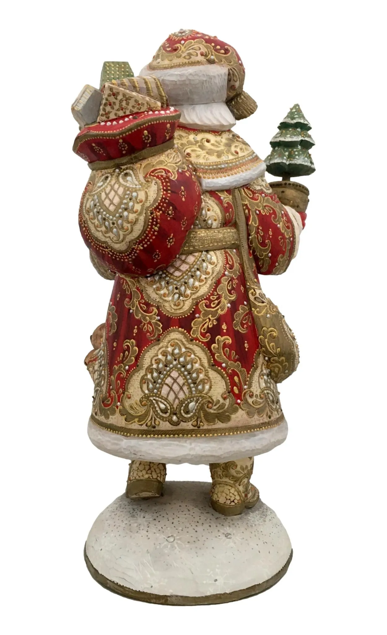 Unique Carved Santa Christmas Tree