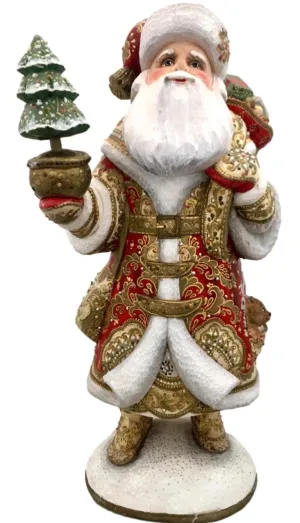 Unique Carved Santa Christmas Tree