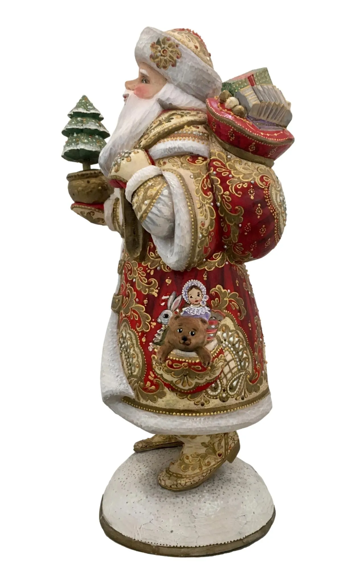 Unique Carved Santa Christmas Tree