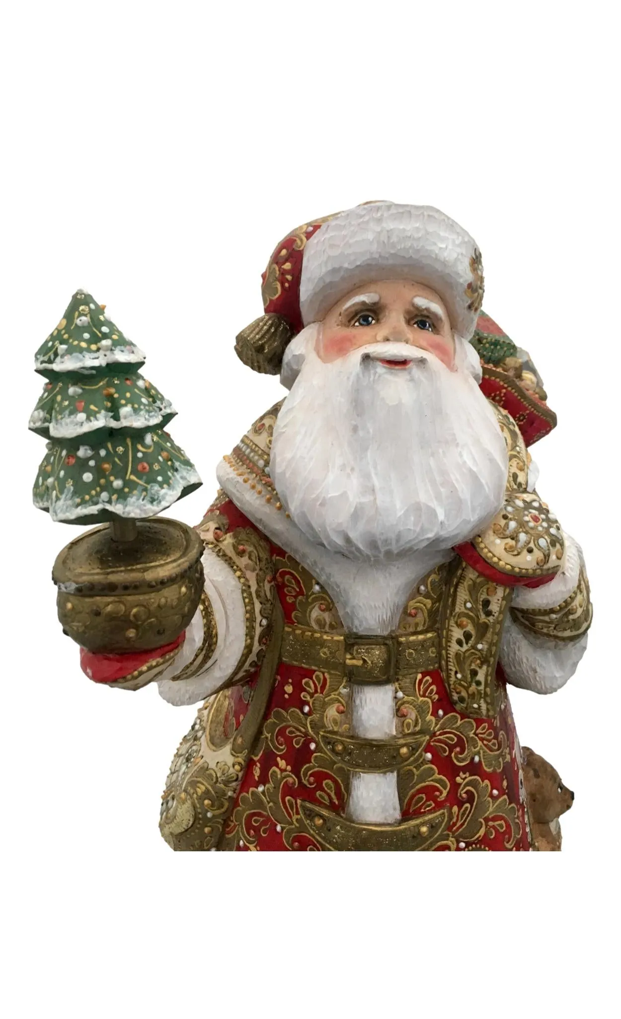 Unique Carved Santa Christmas Tree
