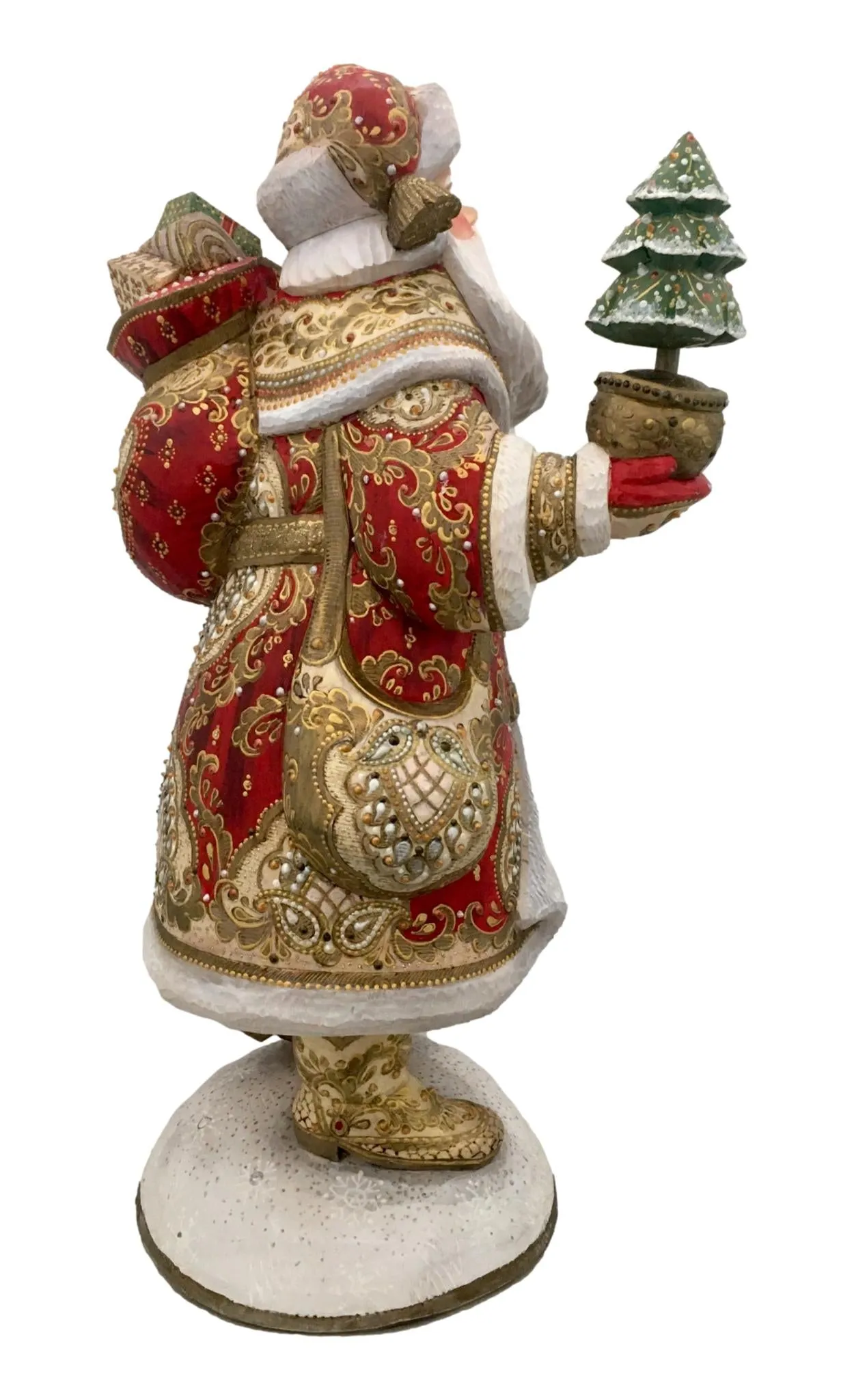 Unique Carved Santa Christmas Tree