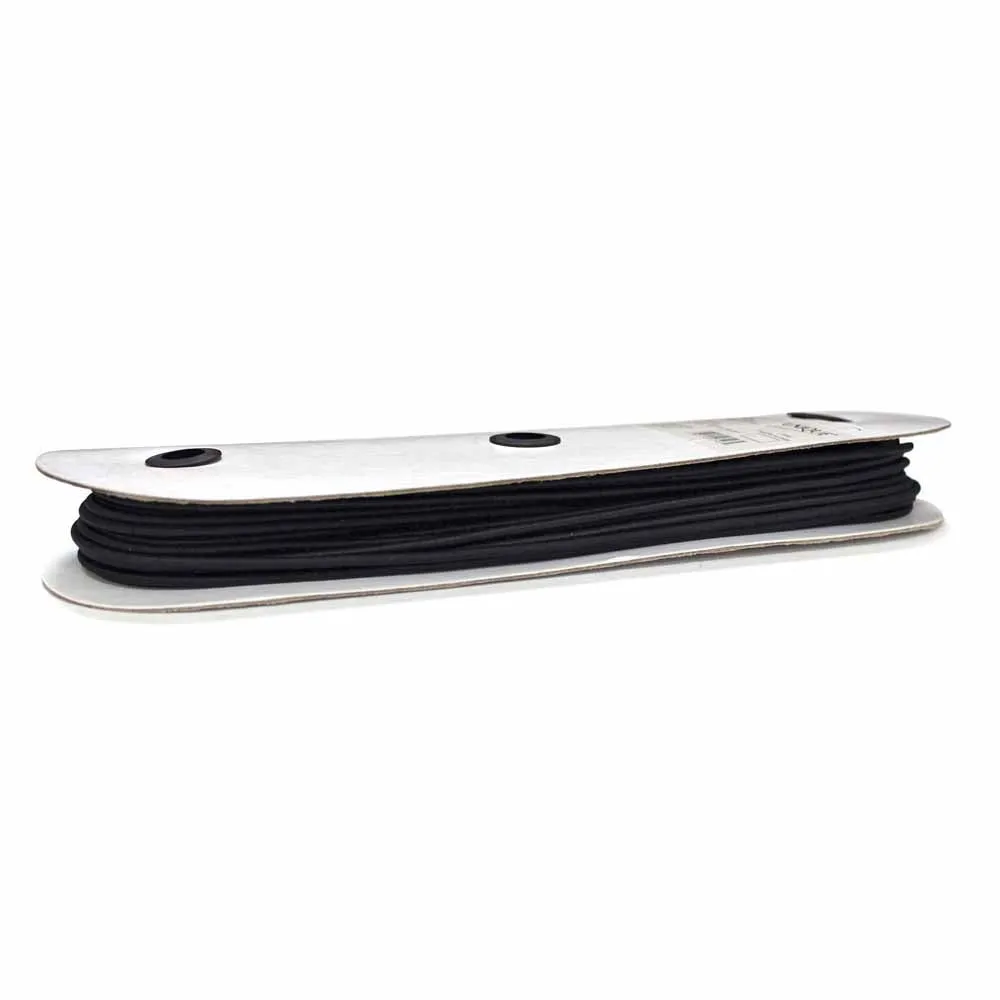 UNIQUE Elastic Cord- 3/32" - 2.4mm - Black - 1 Metre 2042774