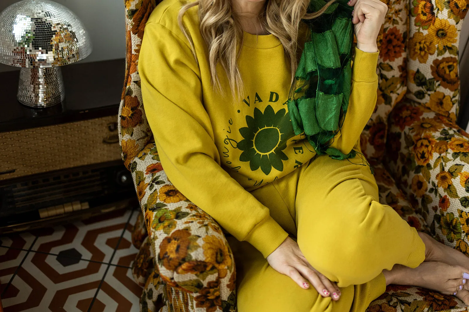 vada winter boho bougie crewneck sweatshirt