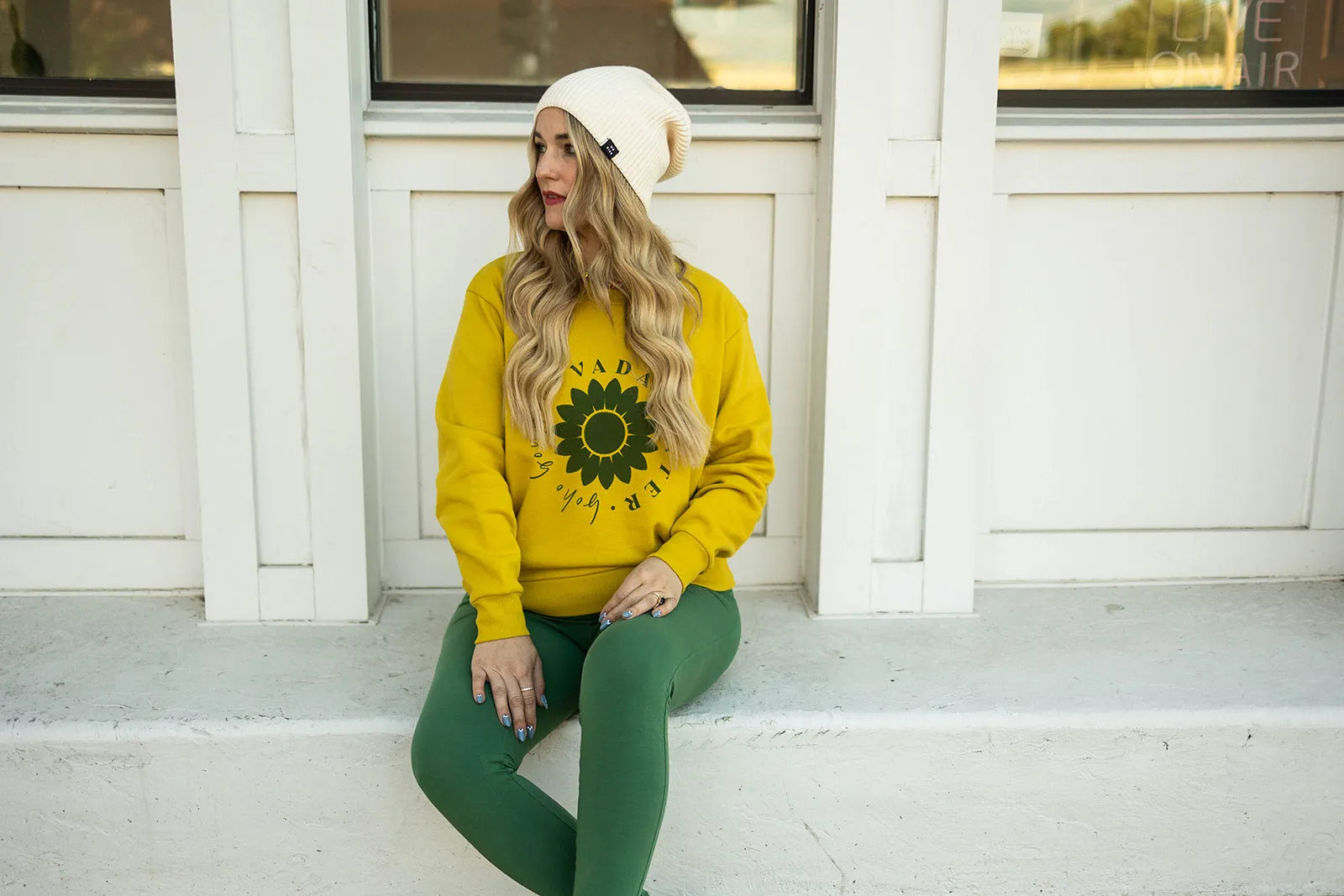 vada winter boho bougie crewneck sweatshirt