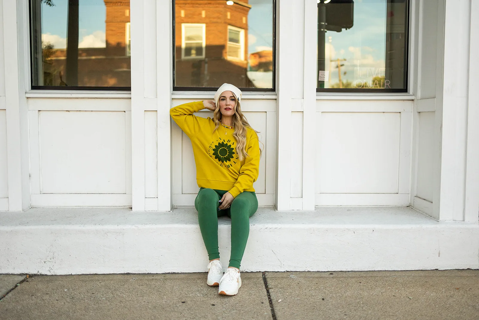 vada winter boho bougie crewneck sweatshirt