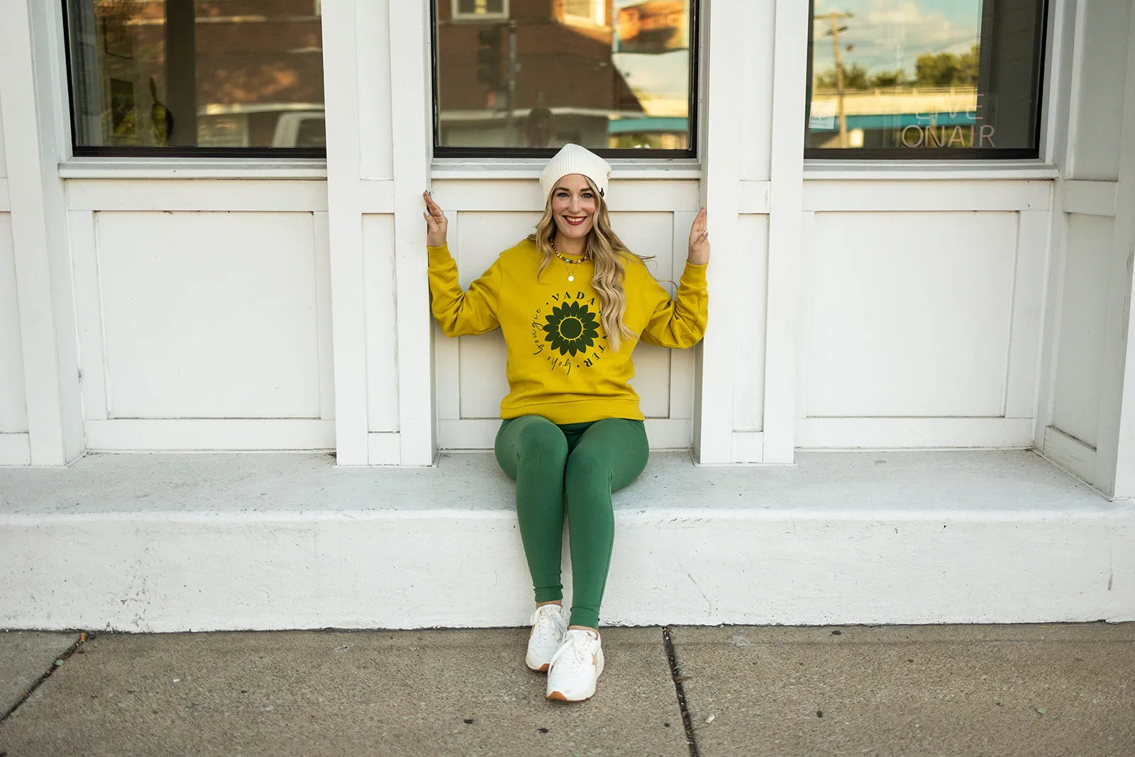 vada winter boho bougie crewneck sweatshirt