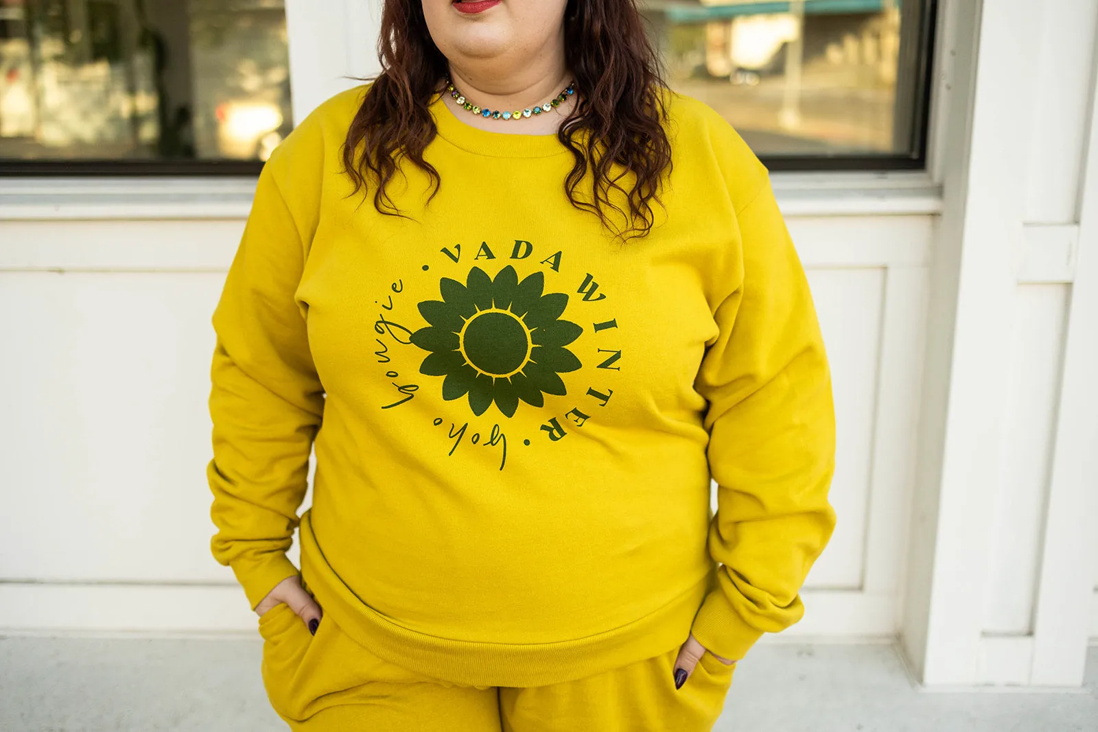 vada winter boho bougie crewneck sweatshirt