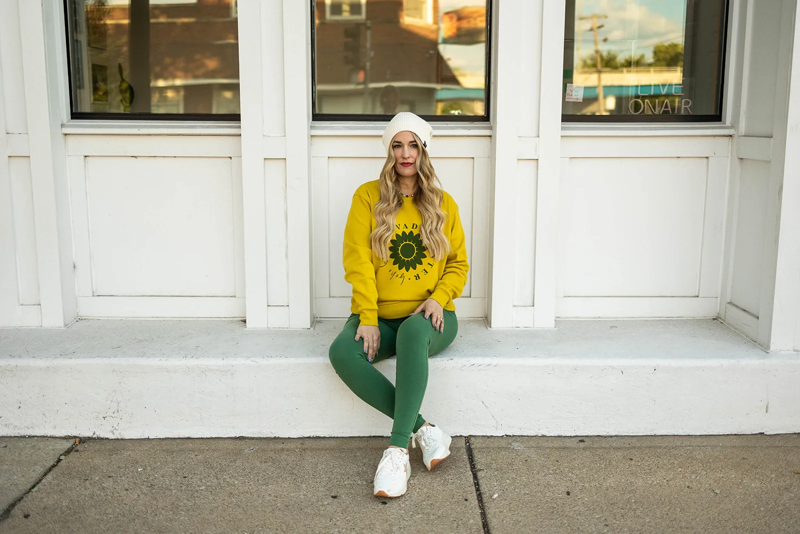 vada winter boho bougie crewneck sweatshirt
