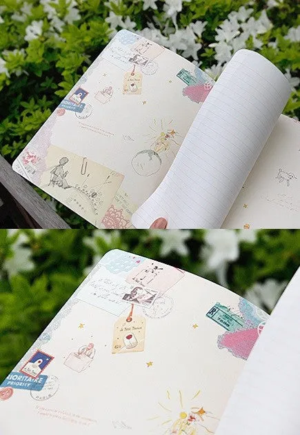 Vintage Collage Stitch Line Note (L) - The Little Prince