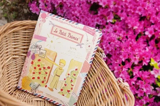Vintage Collage Stitch Line Note (L) - The Little Prince