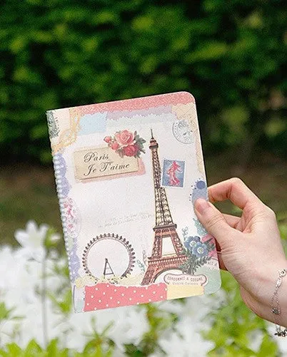 Vintage Collage Stitch Line Note (M) - Paris