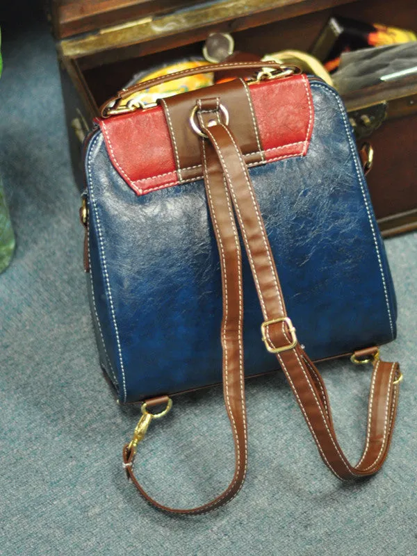 vintage style school double shoulder bag