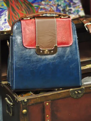 vintage style school double shoulder bag
