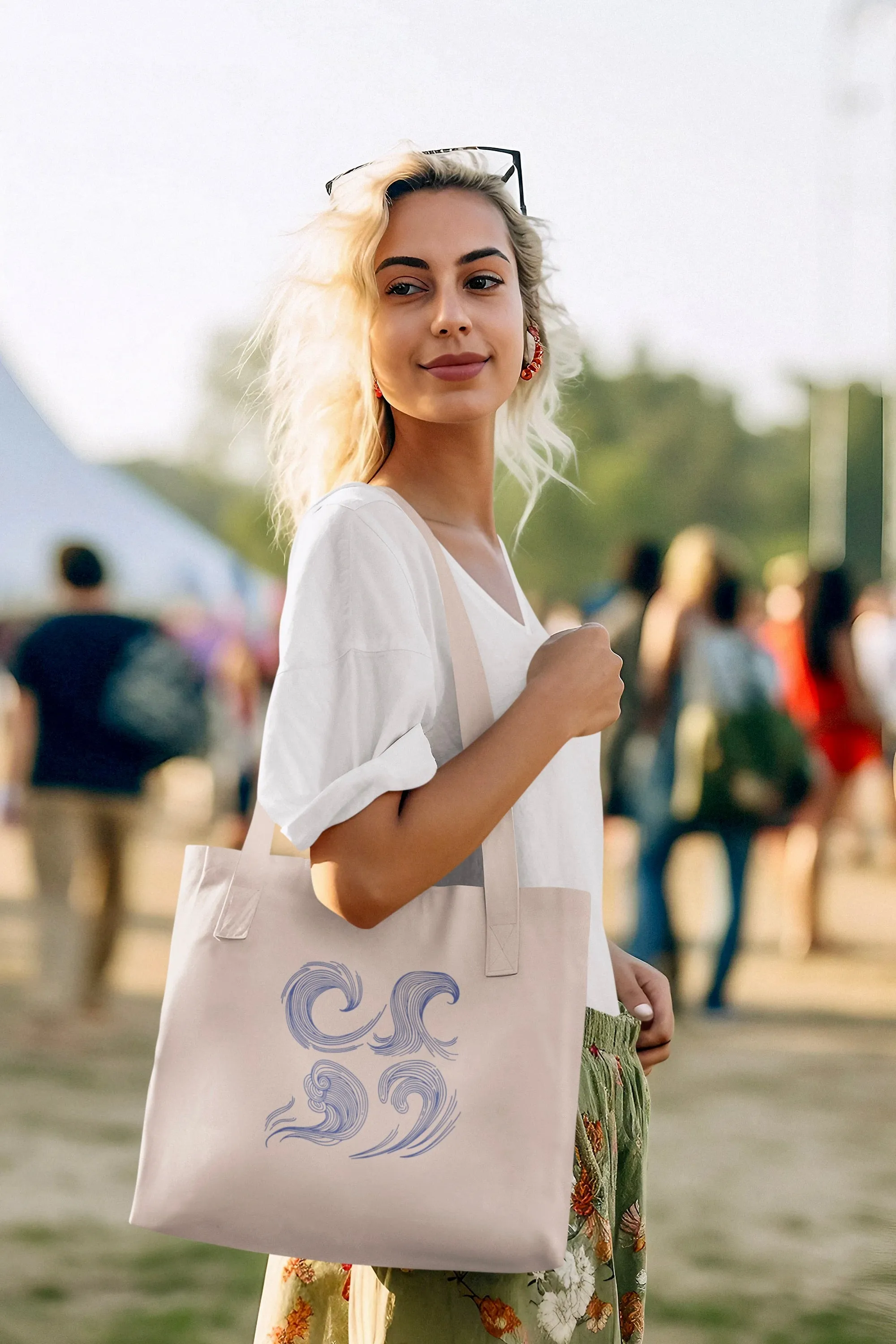 Wave Maker Recycled Tote