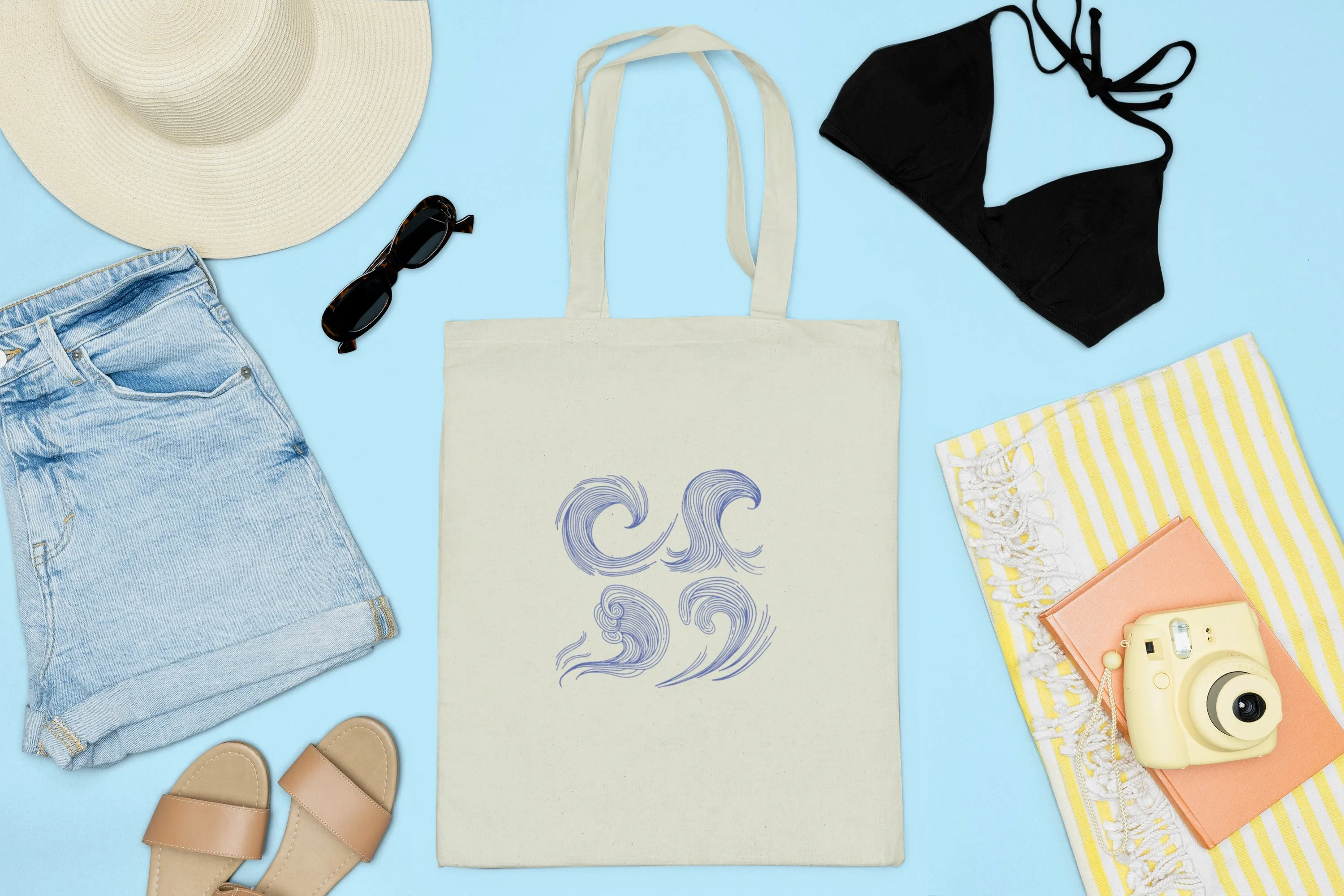 Wave Maker Recycled Tote