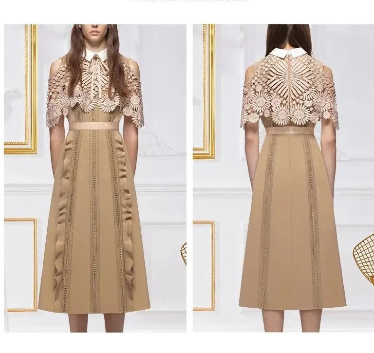 Wednesday Spring Capelet Lace Dress