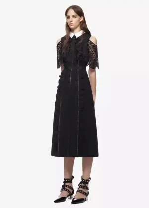 Wednesday Spring Capelet Lace Dress