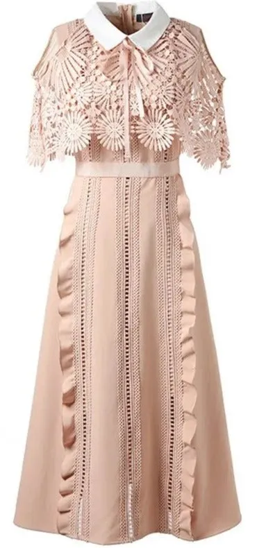 Wednesday Spring Capelet Lace Dress
