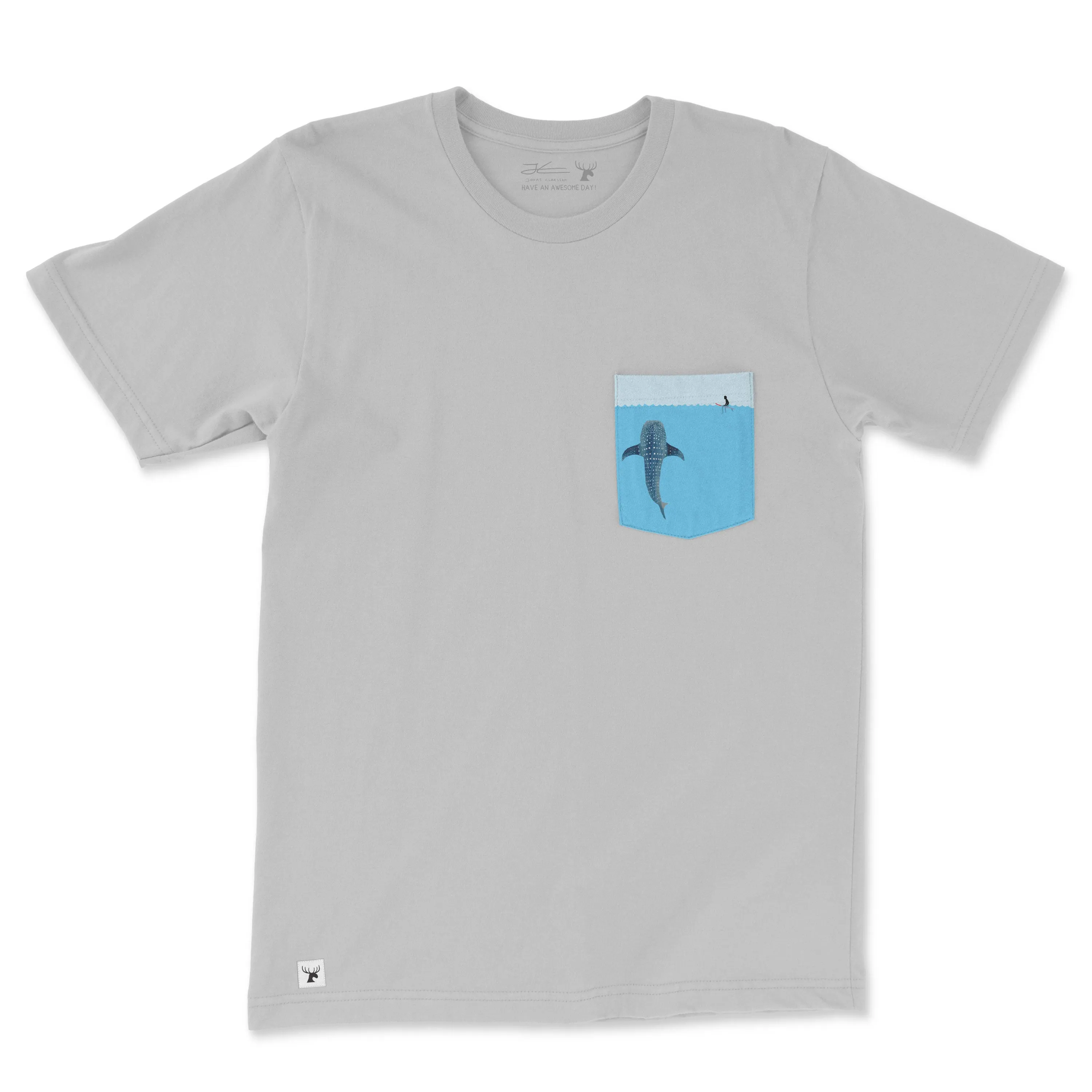 Whale Shark Organic Pocket Unisex T-Shirt