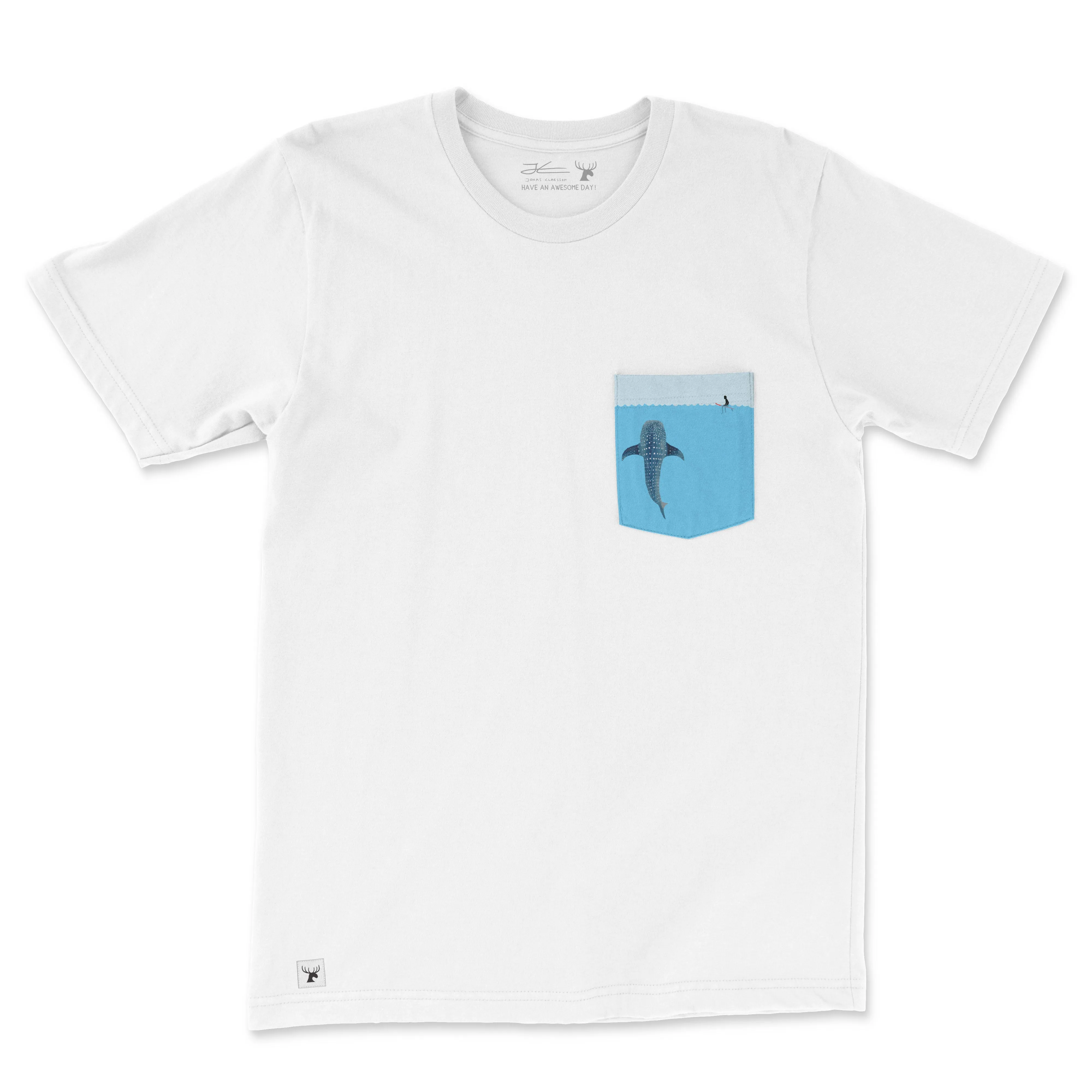 Whale Shark Organic Pocket Unisex T-Shirt