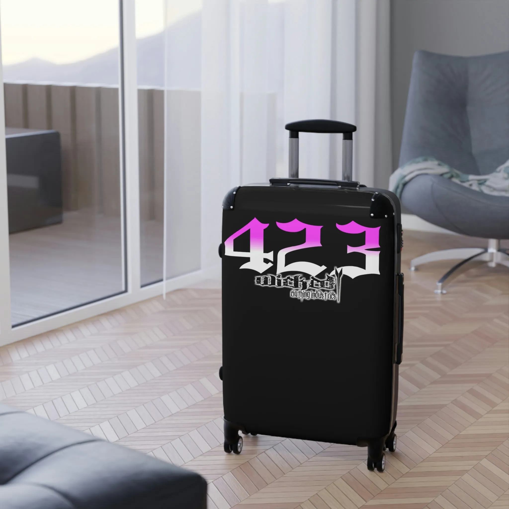 Wicked 423 Hot Pink /White Suitcases