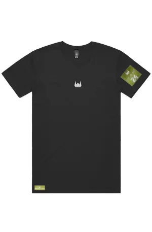 WOLFPACK UNLTD "STATEMENT" LIGHTWEIGHT TEE S/S EMBROIDERED LOGO | BLACK