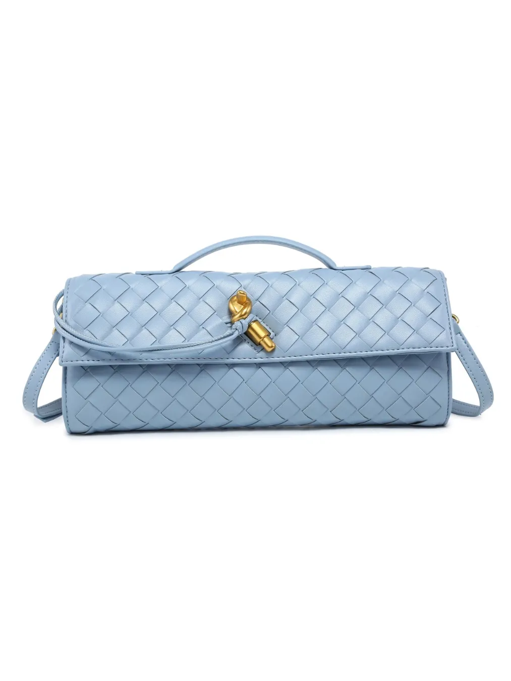 Woven Leather Clutch