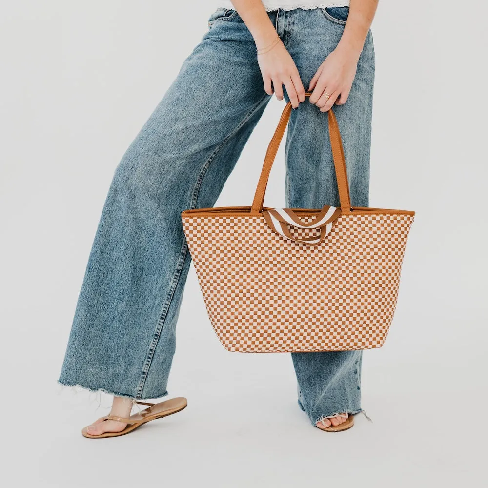 Woven Tiffany Organizer Tote Bag by Pretty Simple